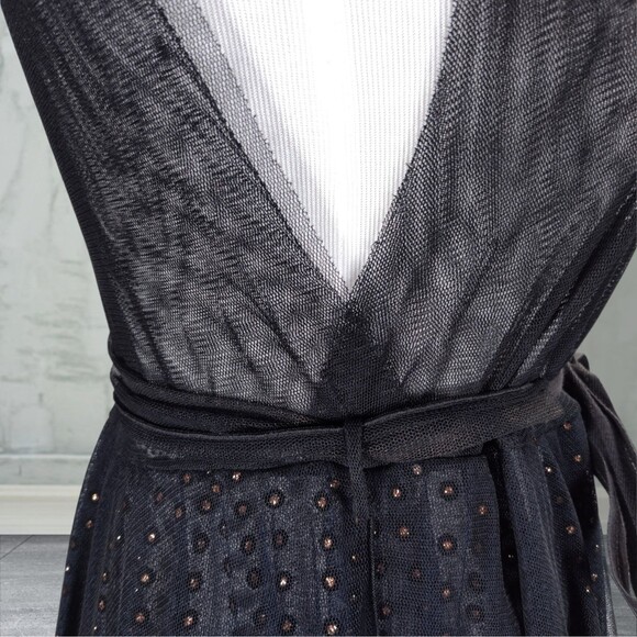 RN Convertible Dark Fairy Sheer Party Dress Size S Layered Glitter Tulle Mesh - Picture 6 of 16
